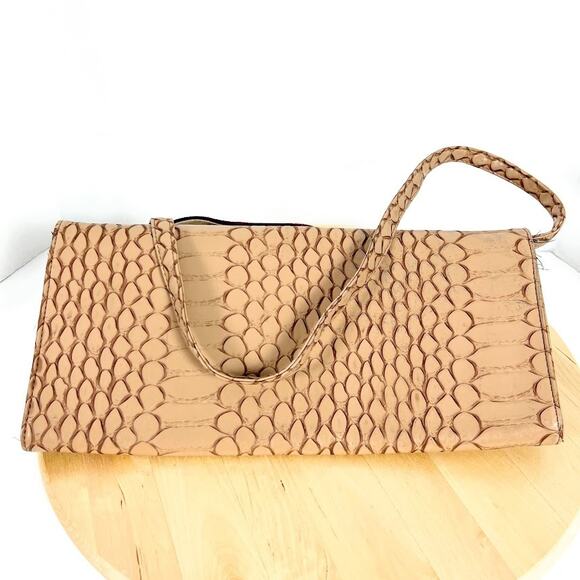 Faux Snakeskin Women's Clutch Removable Single Strap - Picture 4 of 6